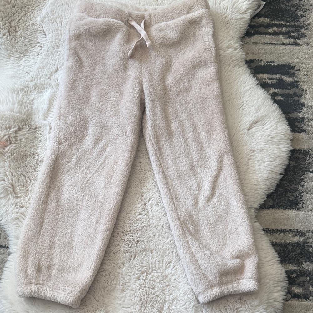 Carters Size 5T Cozy Plush Bottoms - Soft Light Beige Lounge Pants